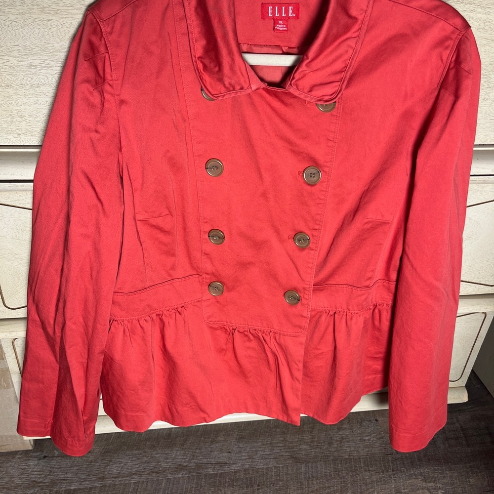 Elle Women's Vibrant Red Trench Coat